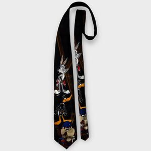 Vintage Looney Tunes Mania Men's Bugs Bunny, Daffy Duck & Taz Handy Men Silk Tie